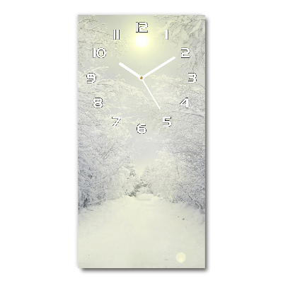 Reloj rectangular Bosque en invierno