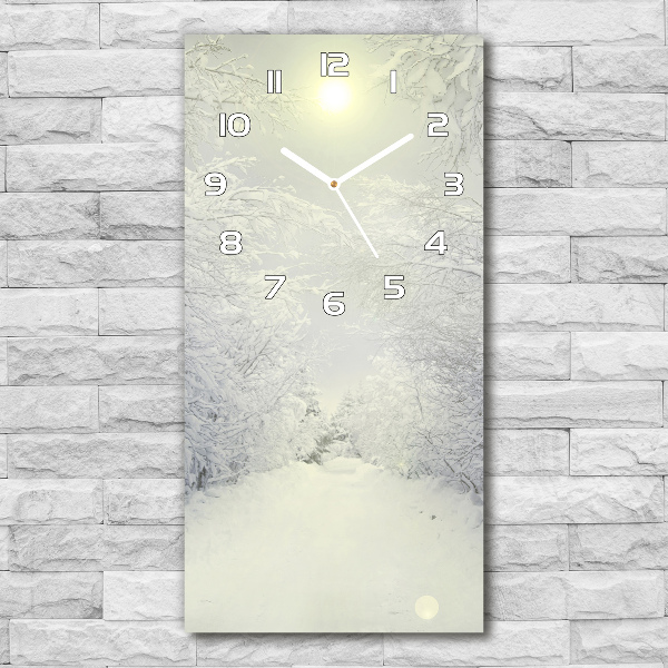 Reloj rectangular Bosque en invierno