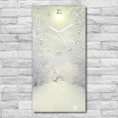 Reloj rectangular Bosque en invierno