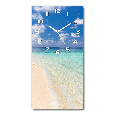 Reloj de vidrio vertical Playa de Maldivas