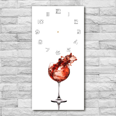 Reloj vertical Una copa de vino