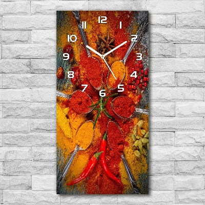 Reloj de cristal vertical Especias
