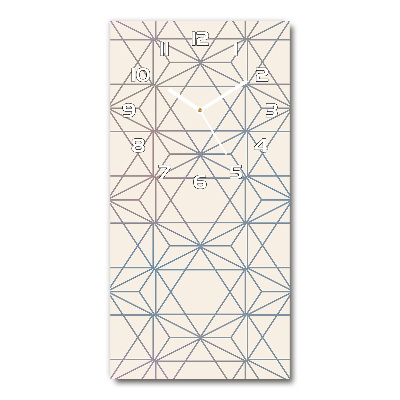 Reloj de cristal vertical Fondo geométrico