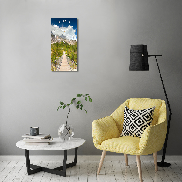 Reloj de cristal vertical Puente colgante