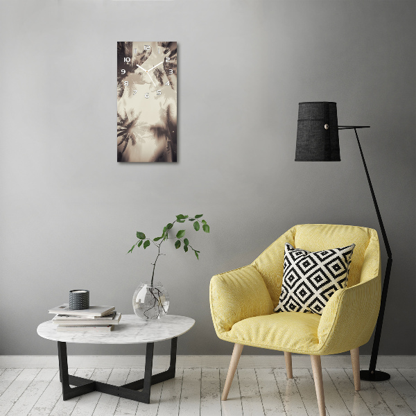 Reloj de cristal vertical Palmeras