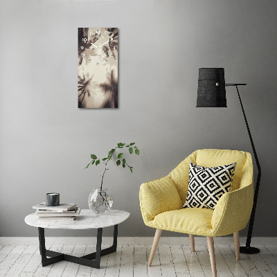 Reloj de cristal vertical Palmeras