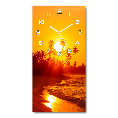 Reloj rectangular Playa tropical
