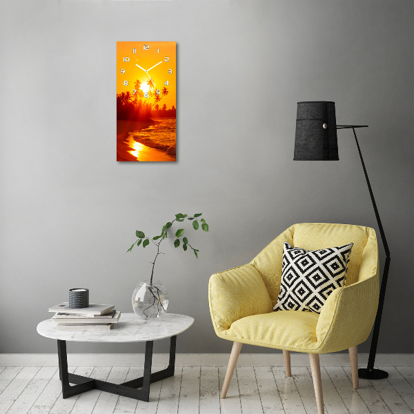 Zegar ścienny cichy Tropikalna plaża