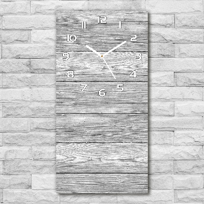 Reloj de cristal vertical Fondo de madera