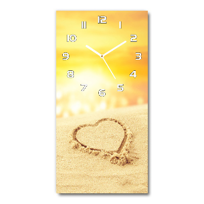 Reloj rectangular Corazón en la playa