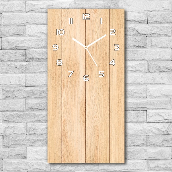 Reloj rectangular Fondo de madera