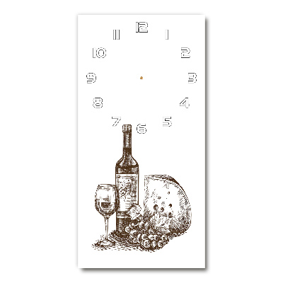 Reloj de vidrio vertical Vino y aperitivos