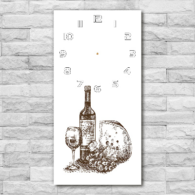 Reloj de vidrio vertical Vino y aperitivos
