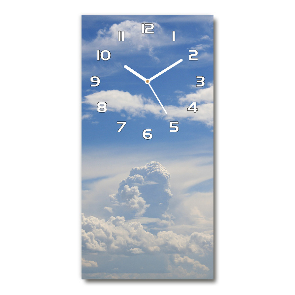Reloj de cristal vertical Nubes en el cielo