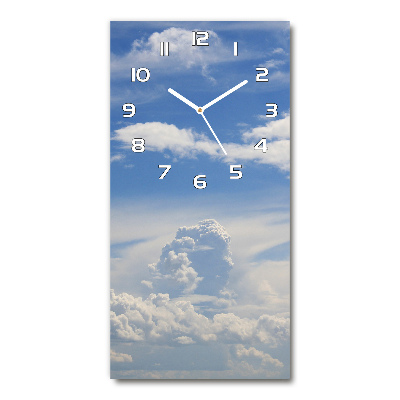 Reloj de cristal vertical Nubes en el cielo