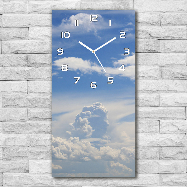 Reloj de cristal vertical Nubes en el cielo
