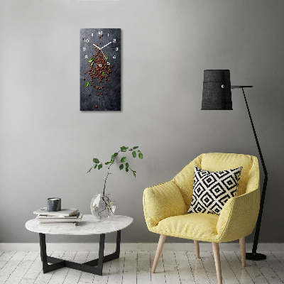 Reloj de cristal vertical Granos de café