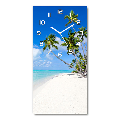 Reloj rectangular Playa tropical