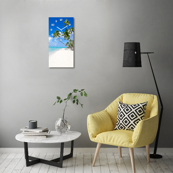 Reloj rectangular Playa tropical