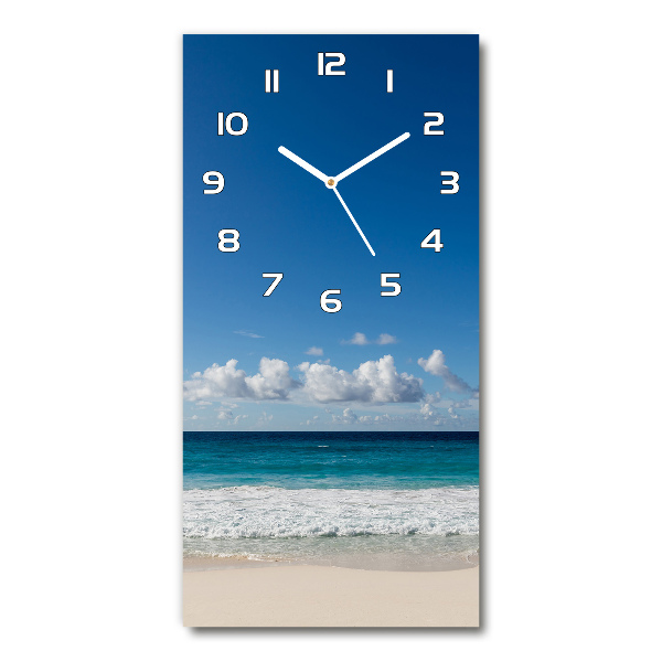 Reloj vertical Playa tropical