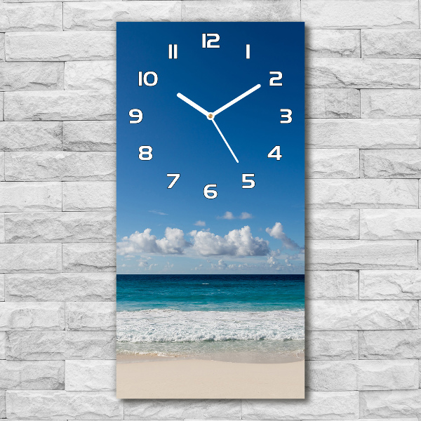 Reloj vertical Playa tropical