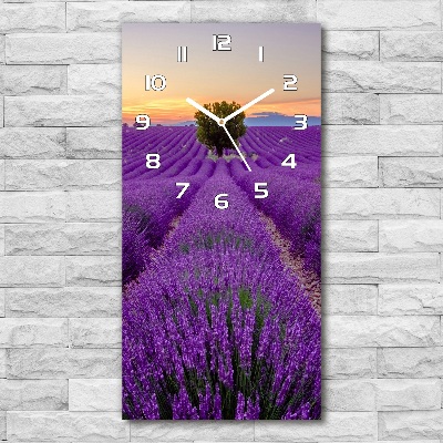 Reloj vertical Campo de lavanda
