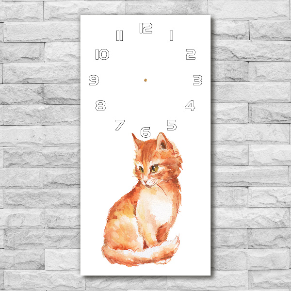 Reloj rectangular Gato pelirrojo