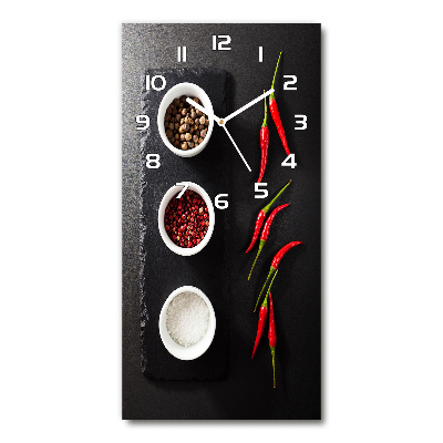 Reloj rectangular Especias y pimientos