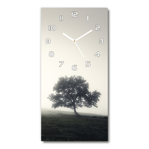 Reloj rectangular Árbol en la niebla