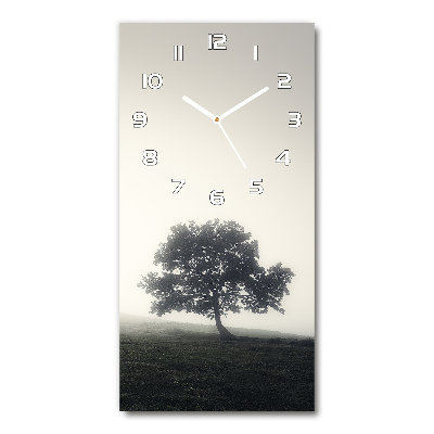 Reloj rectangular Árbol en la niebla