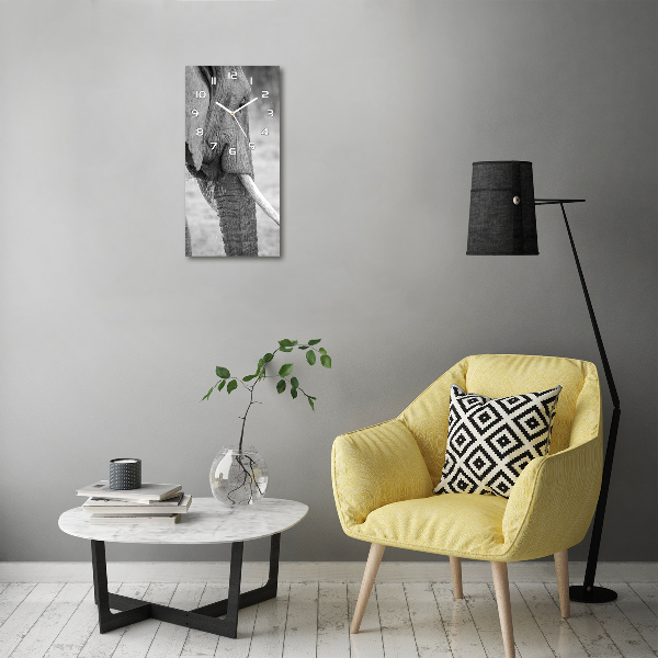 Reloj de cristal vertical Elefante