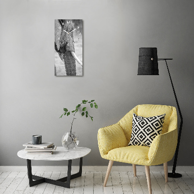 Reloj de cristal vertical Elefante