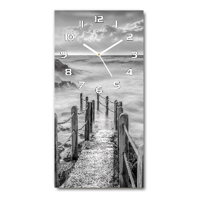 Reloj de cristal vertical Camino junto al mar