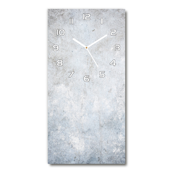 Reloj de vidrio vertical Fondo de hormigón