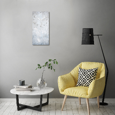 Reloj de vidrio vertical Fondo de hormigón