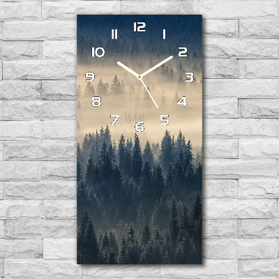 Reloj vertical Niebla sobre el bosque