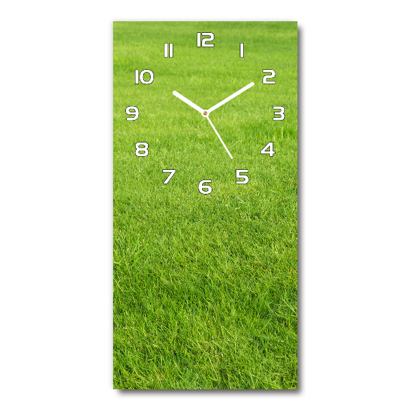 Reloj de vidrio vertical Hierba verde
