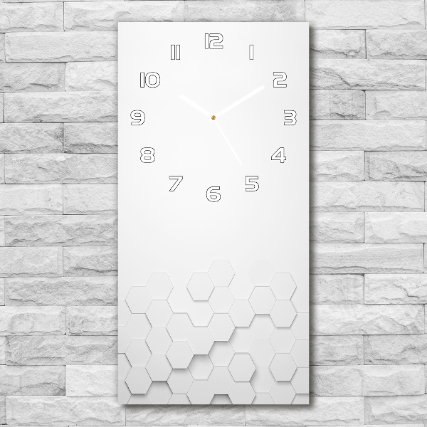 Reloj rectangular Fondo de hexágonos