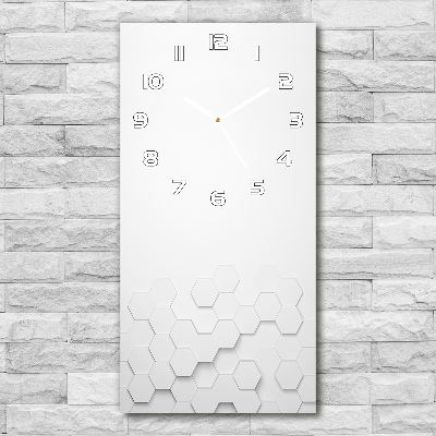 Reloj rectangular Fondo de hexágonos