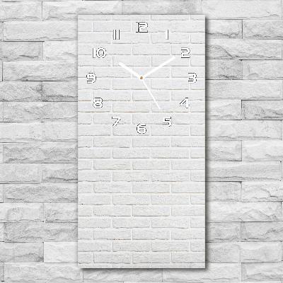 Reloj de cristal vertical Pared de ladrillos