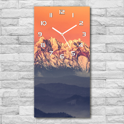 Reloj de vidrio vertical Panorama de los montes Tatra