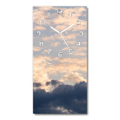 Reloj de vidrio vertical Nubes en el cielo