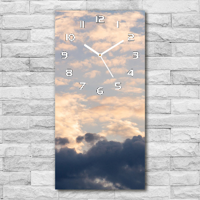Reloj de vidrio vertical Nubes en el cielo