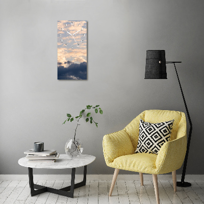 Reloj de vidrio vertical Nubes en el cielo