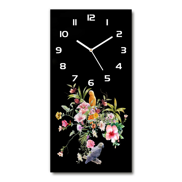 Reloj de cristal vertical Patrón hawaiano
