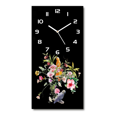 Reloj de cristal vertical Patrón hawaiano