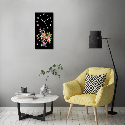 Reloj de cristal vertical Patrón hawaiano