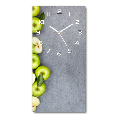 Reloj vertical Manzanas verdes