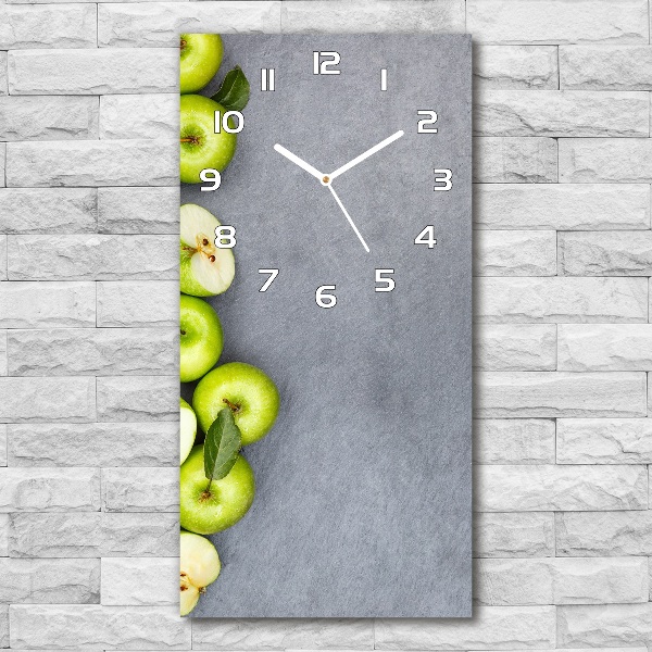 Reloj vertical Manzanas verdes