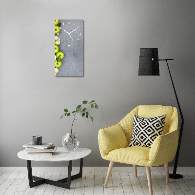 Reloj vertical Manzanas verdes